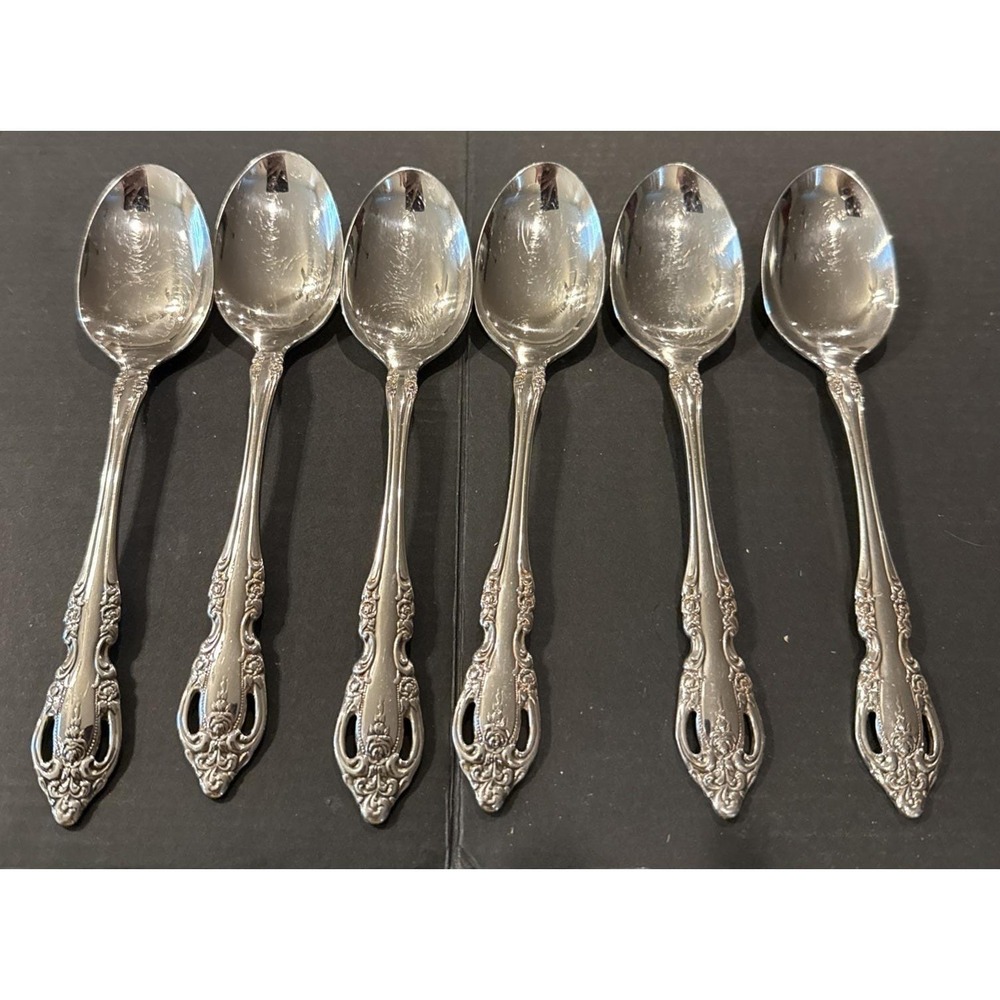 Oneida‎ Brahms Community Soup Spoon Spoons Stainless Steel Set Of 6